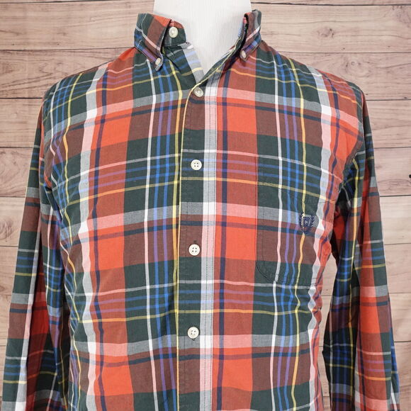 CHAPS EASY CARE LONG SLEEVE PLAID BUTTON DOWN SHIRT MENS SIZE M MEDIUM - Picture 1 of 7